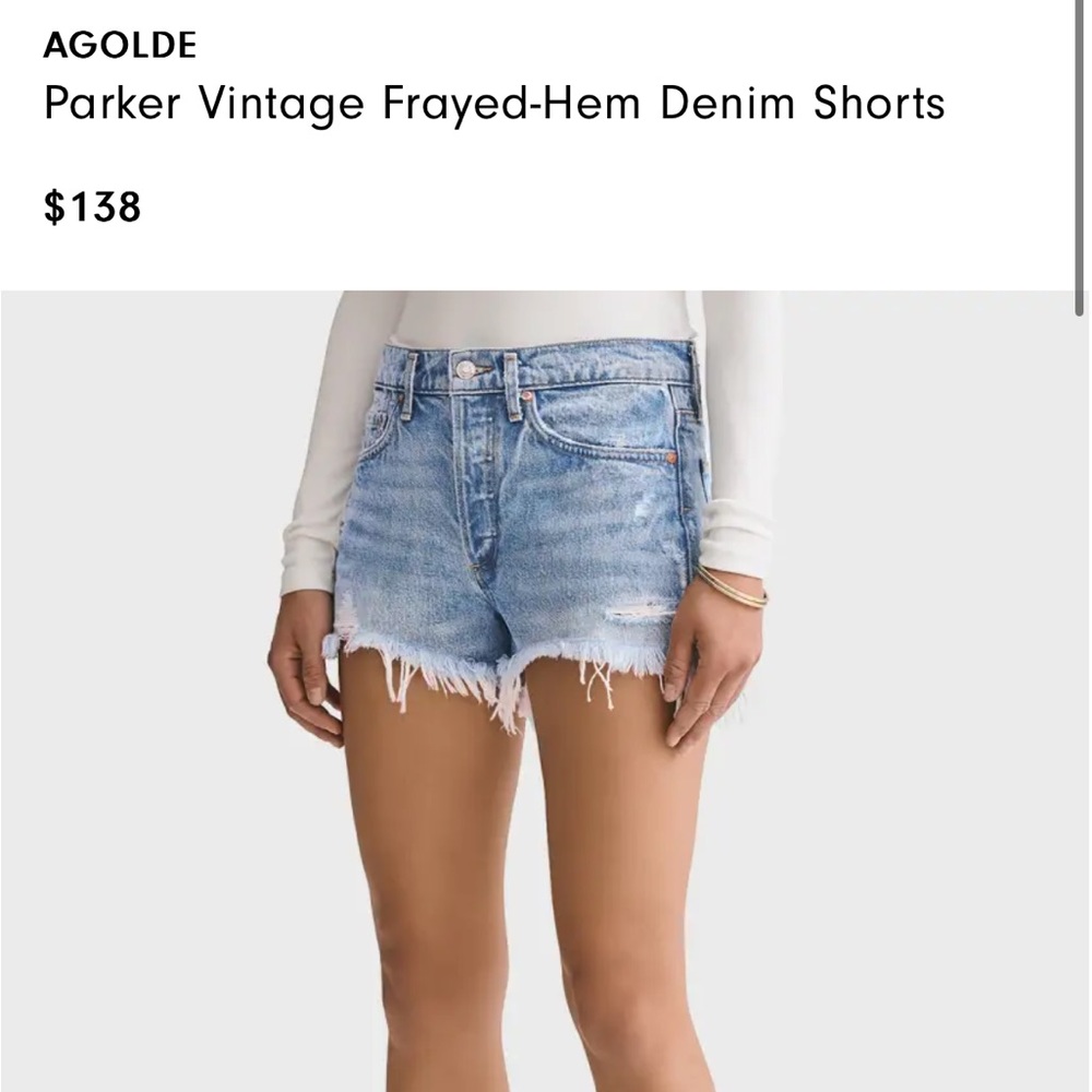 Agolde Parker Vintage Denim Shorts, 25 Swapmeet